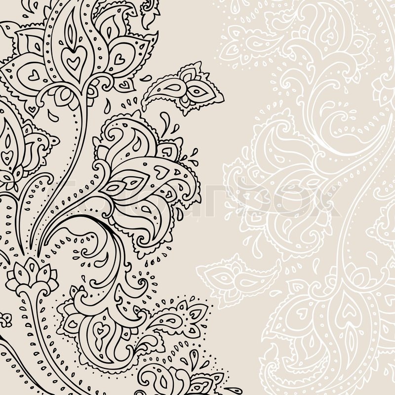 800x800 Paisley Background Hand Drawn Stock Vector Colourbox