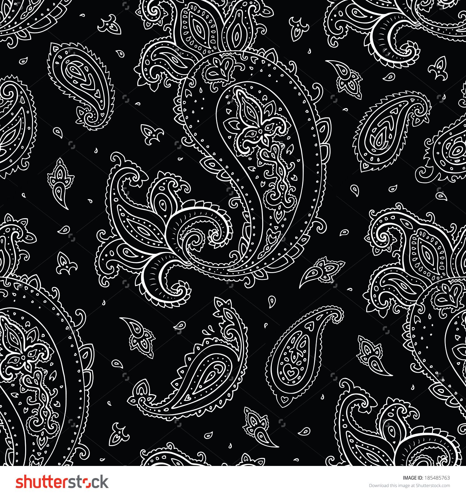 1500x1600 Seamless Paisley Background Elegant Hand Drawn Vector Pattern
