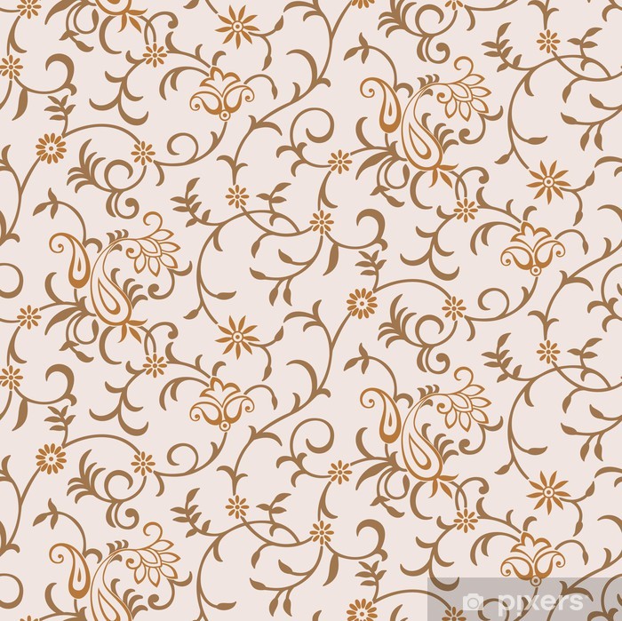 700x699 Seamless Vector Paisley Background Poster