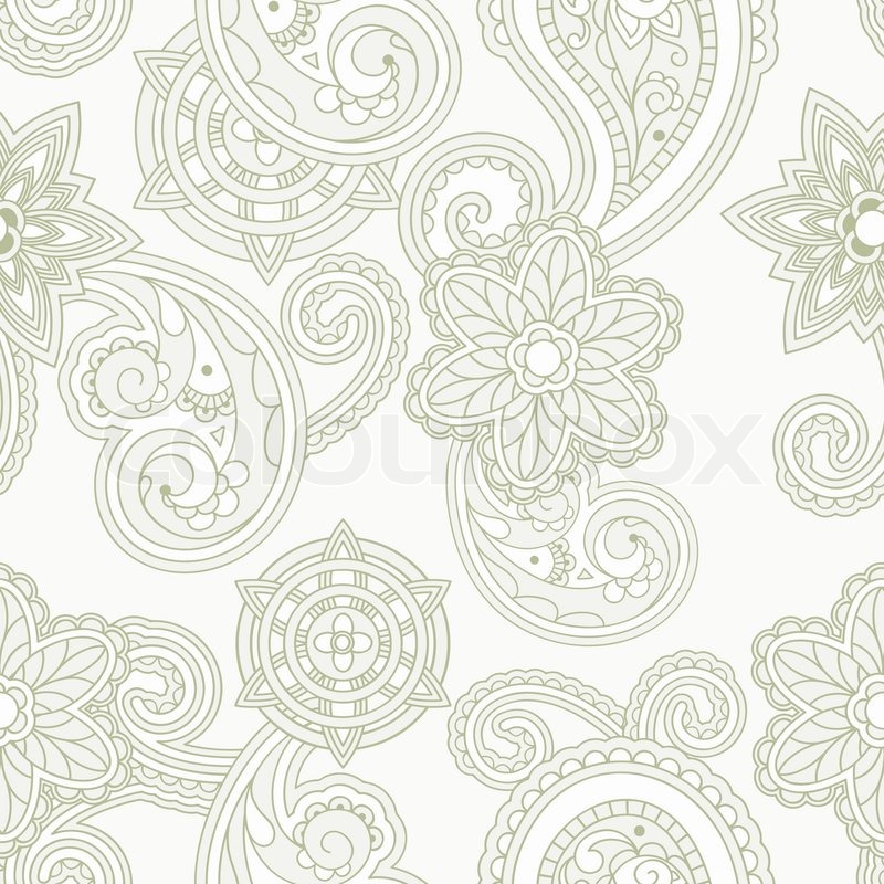 800x800 Vector Seamless Paisley Background, Stock Vector Colourbox