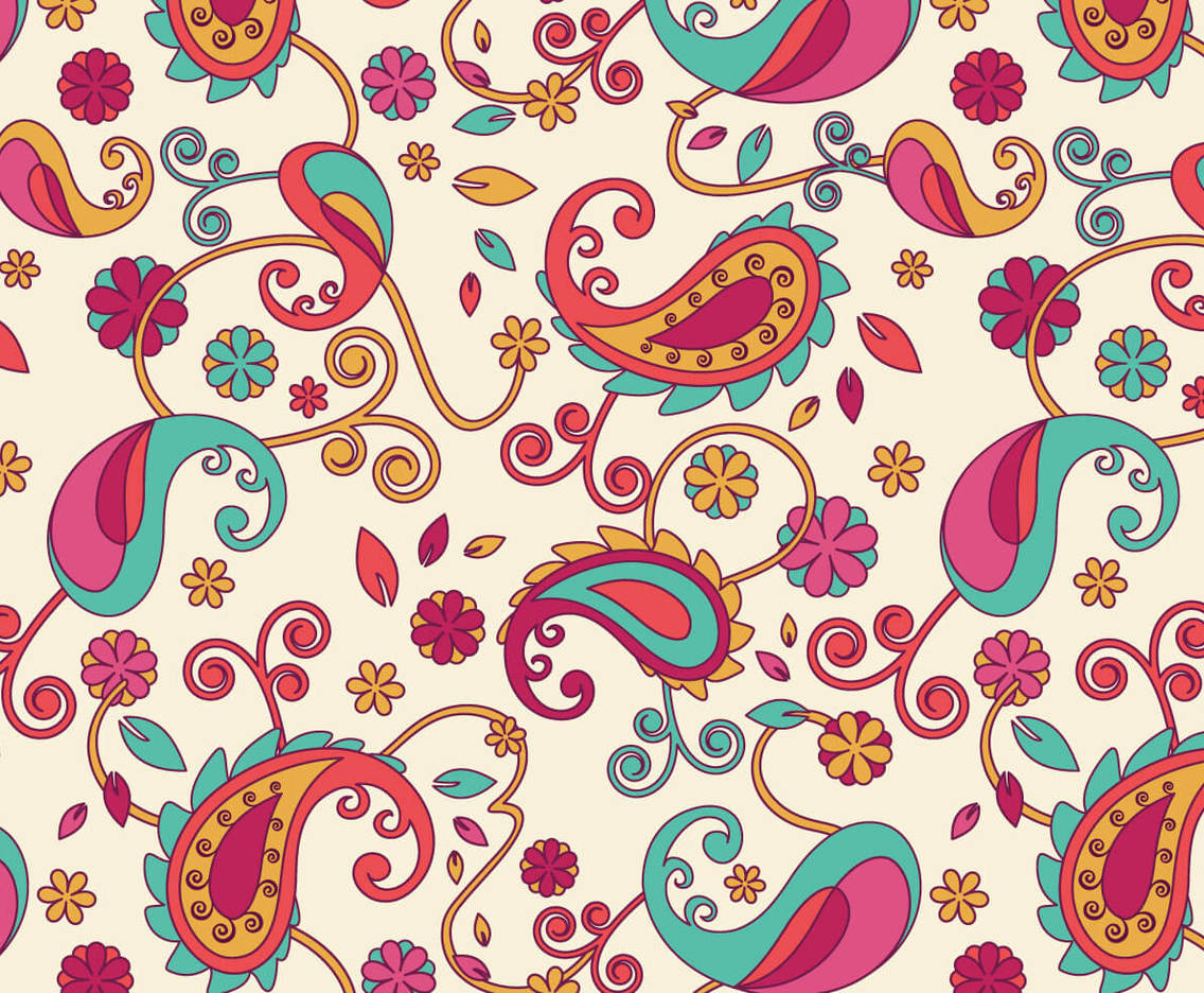 1136x936 Colorful Paisley Background Vector Art Graphics