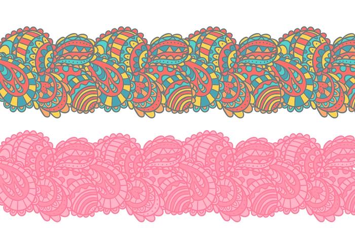 700x490 Paisley Border Free Vector Art