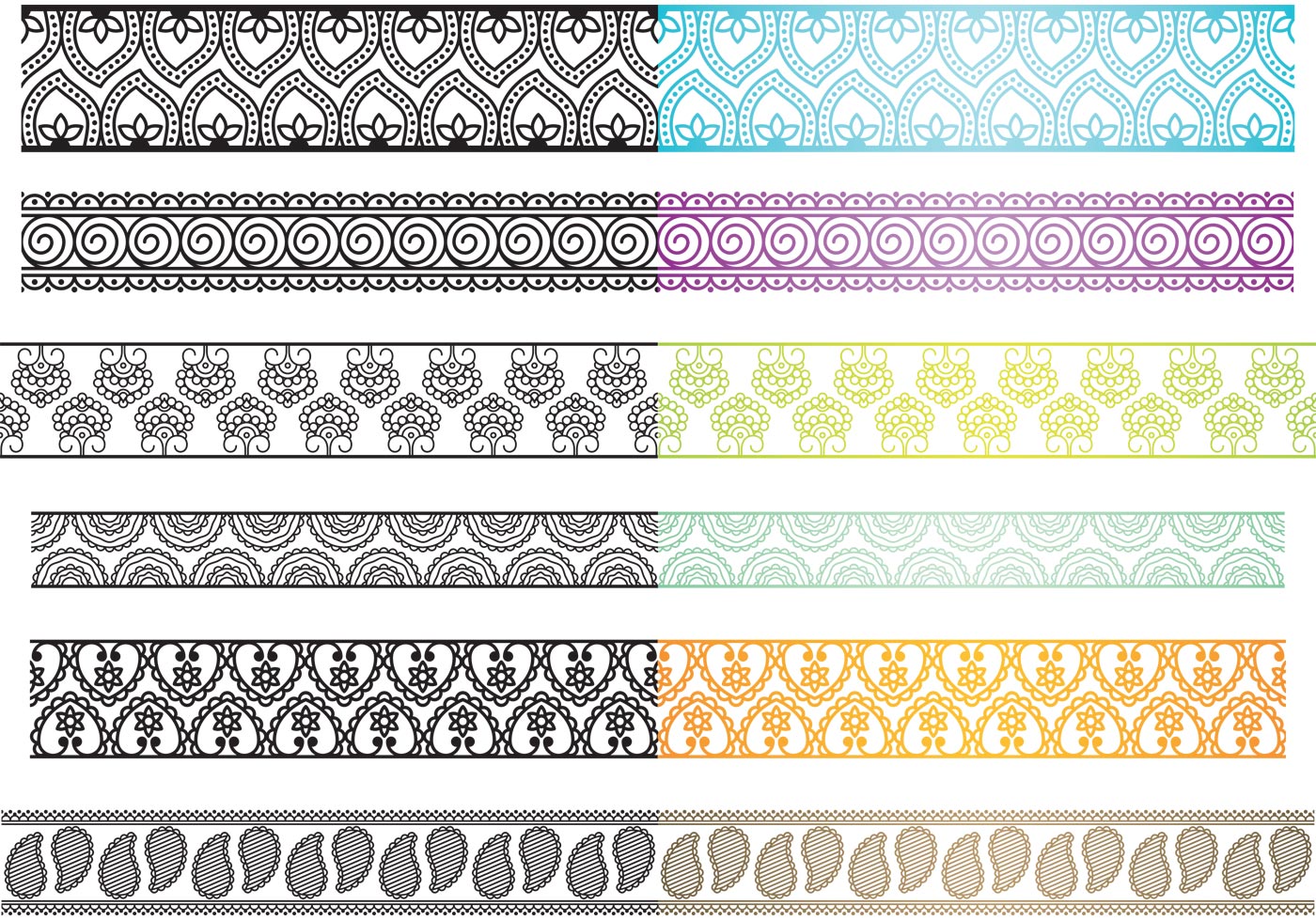 1400x980 Paisley Borders