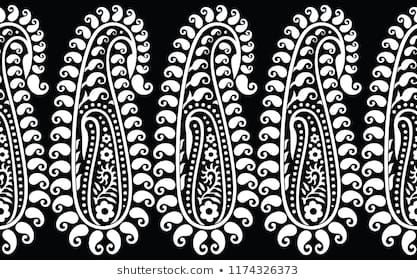 417x280 Paisley Seamless Vector Border Skin In Vector Border