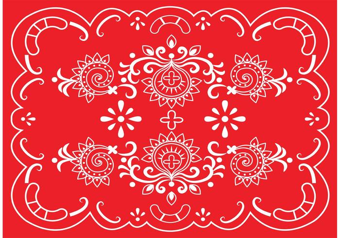 700x490 Red Vector Paisley Border