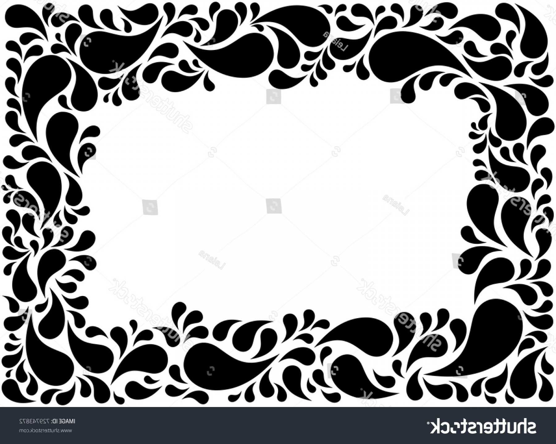 1800x1440 Simple Paisley Vector Border Createmepink