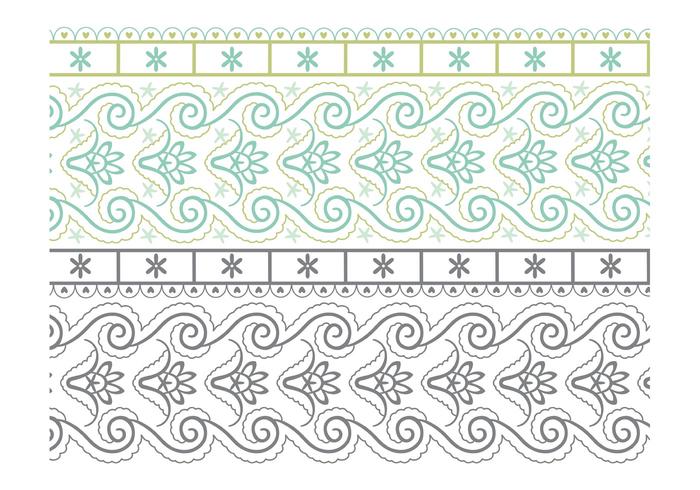 700x490 Free Paisley Border Vector