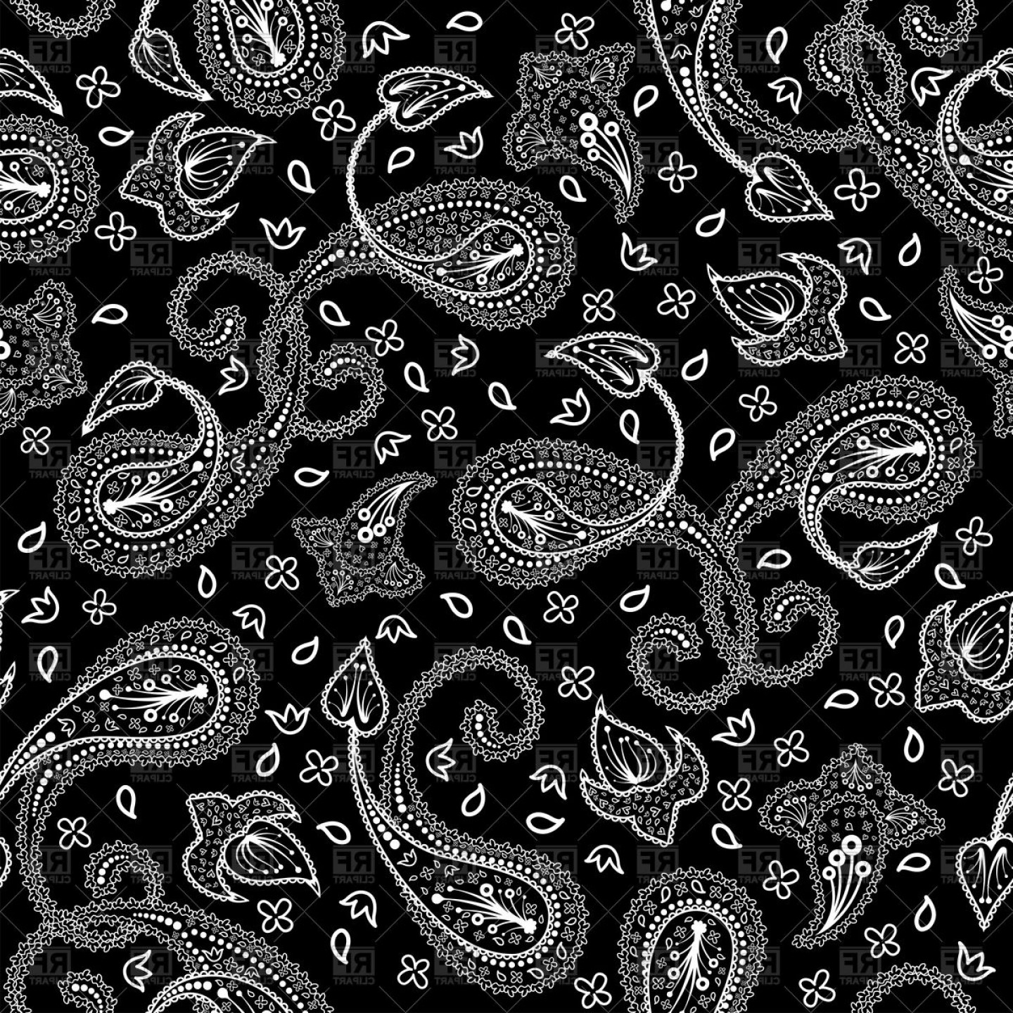 1440x1440 Paisley Print Vectors Hoodamathrun