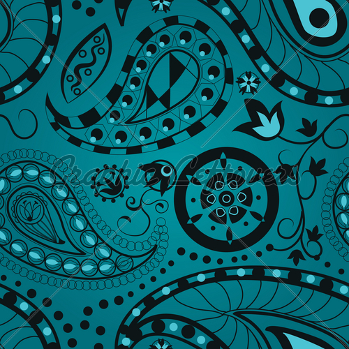 500x500 Paisley Seamless Pattern Vector Gl Stock Images
