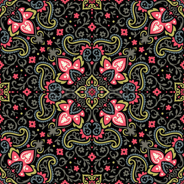 600x600 Seamless Paisley Pattern Vector Illustration Alexandr Labetskiy