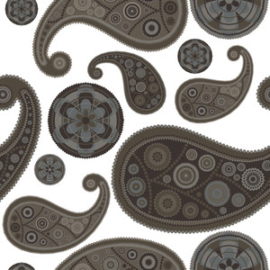 300x300 Vector Paisley Pattern Royalty Free Stock Image