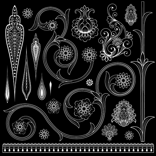 500x500 Black And White Paisley Pattern Vector Graphics Download My