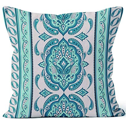 425x425 Floral Indian Paisley Pattern Vector Seamless Border