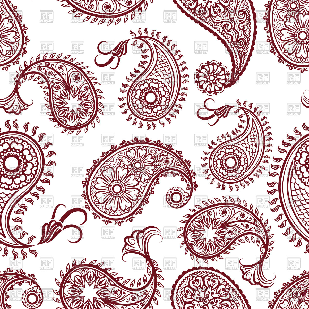 1200x1200 Ornamental Seamless Paisley Pattern Vector Image Of Backgrounds