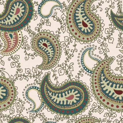 425x425 Set Of Paisley Pattern Seamless Vector Vector Free Vector