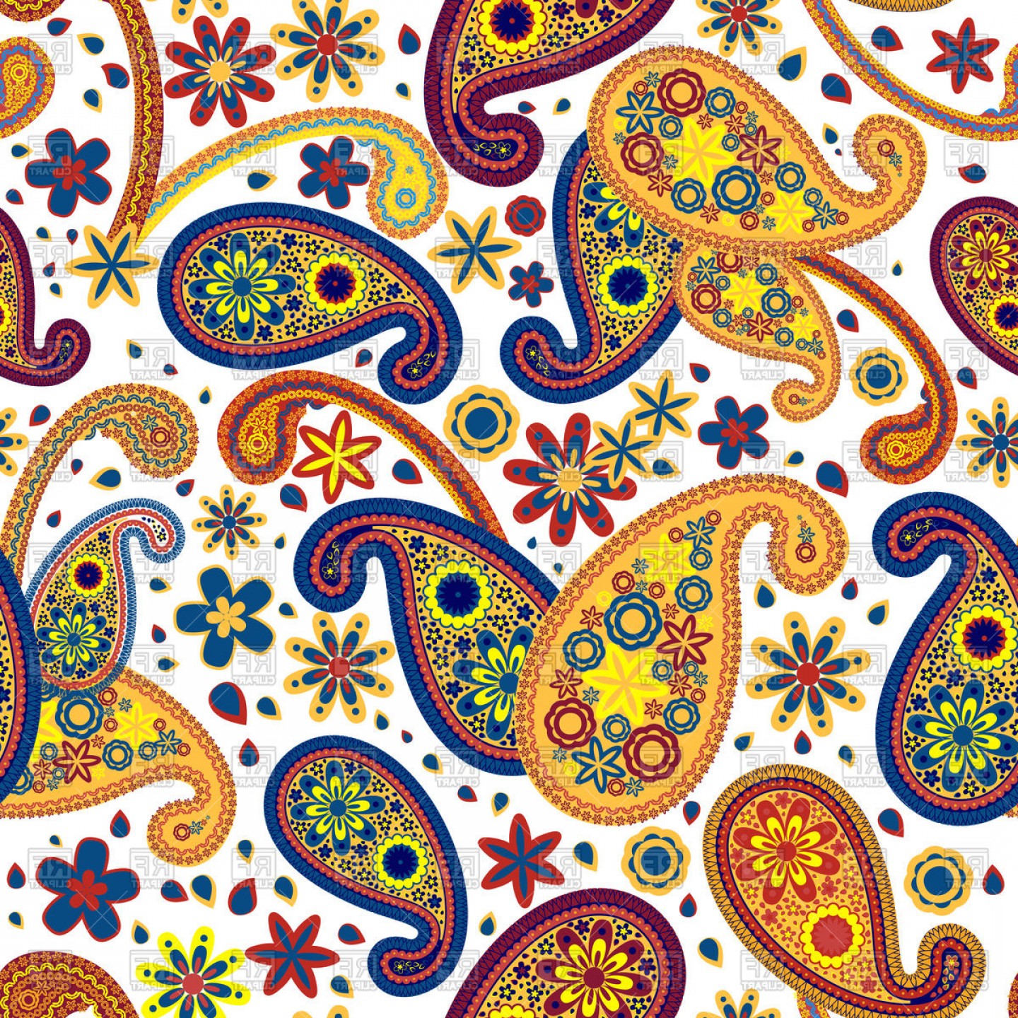 1440x1440 Vector Art Clipart Free Paisley Pattern Studiogrfx