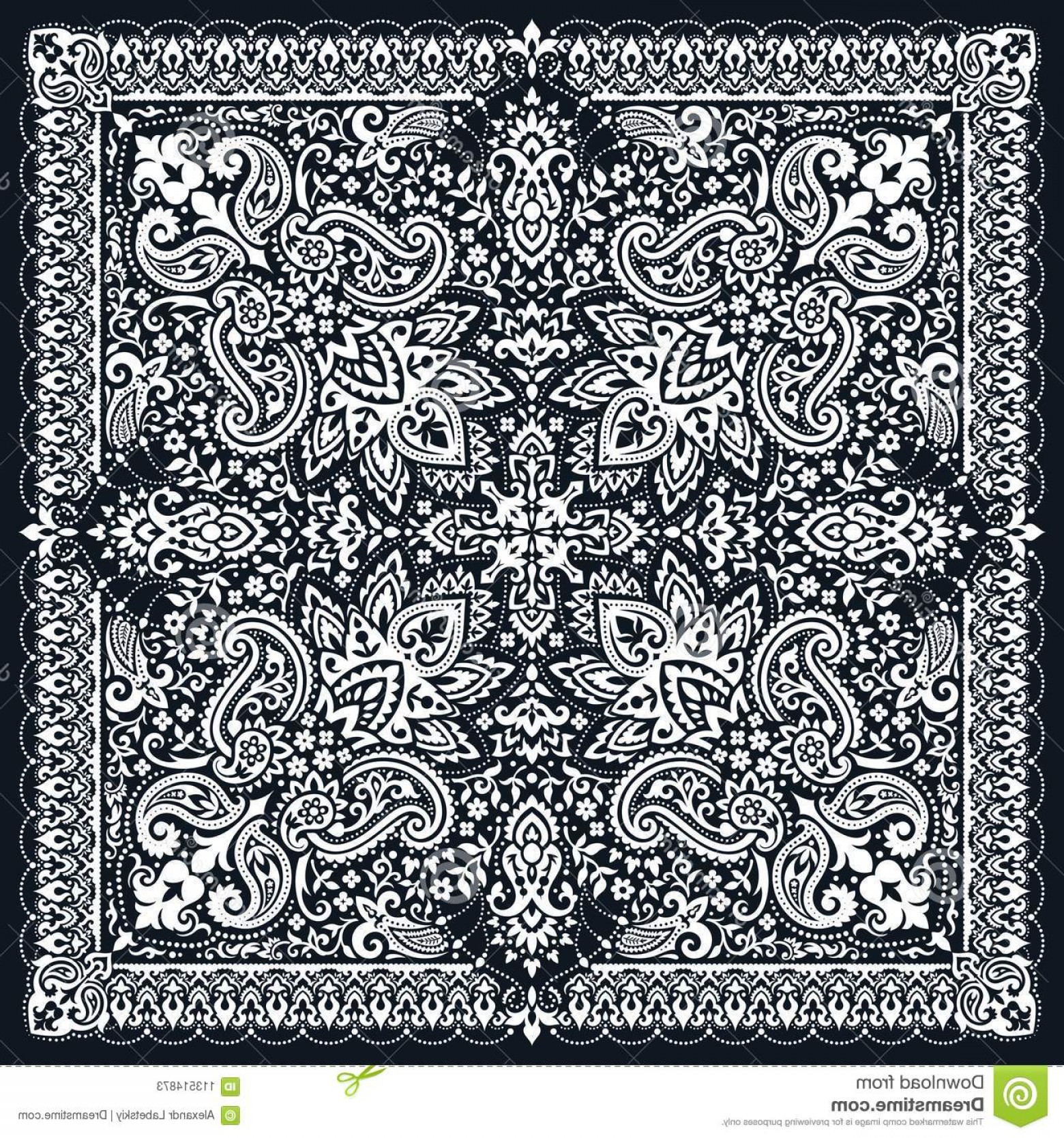 1560x1668 Paisley Bandana Print Vector Ornament Paisley Bandana Print Silk