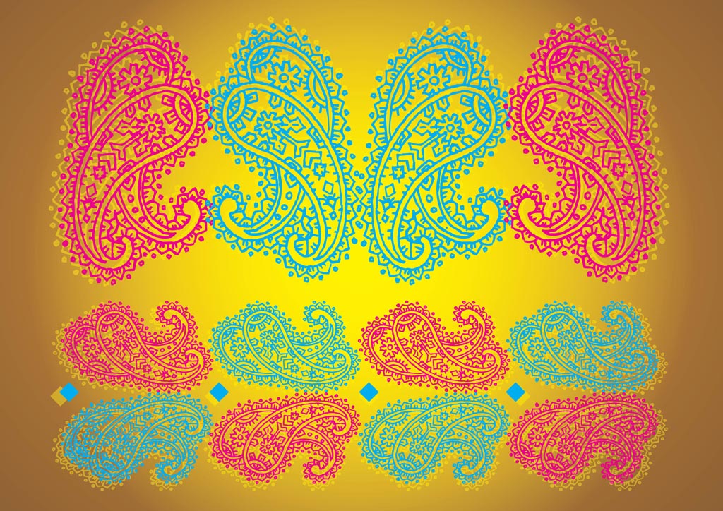 1024x724 Paisley Print Vector Vector Art Graphics