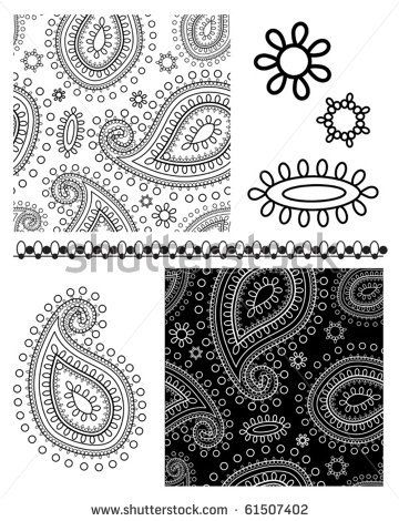 360x470 Seamless Vector Paisley Pattern Great As A Screen Print