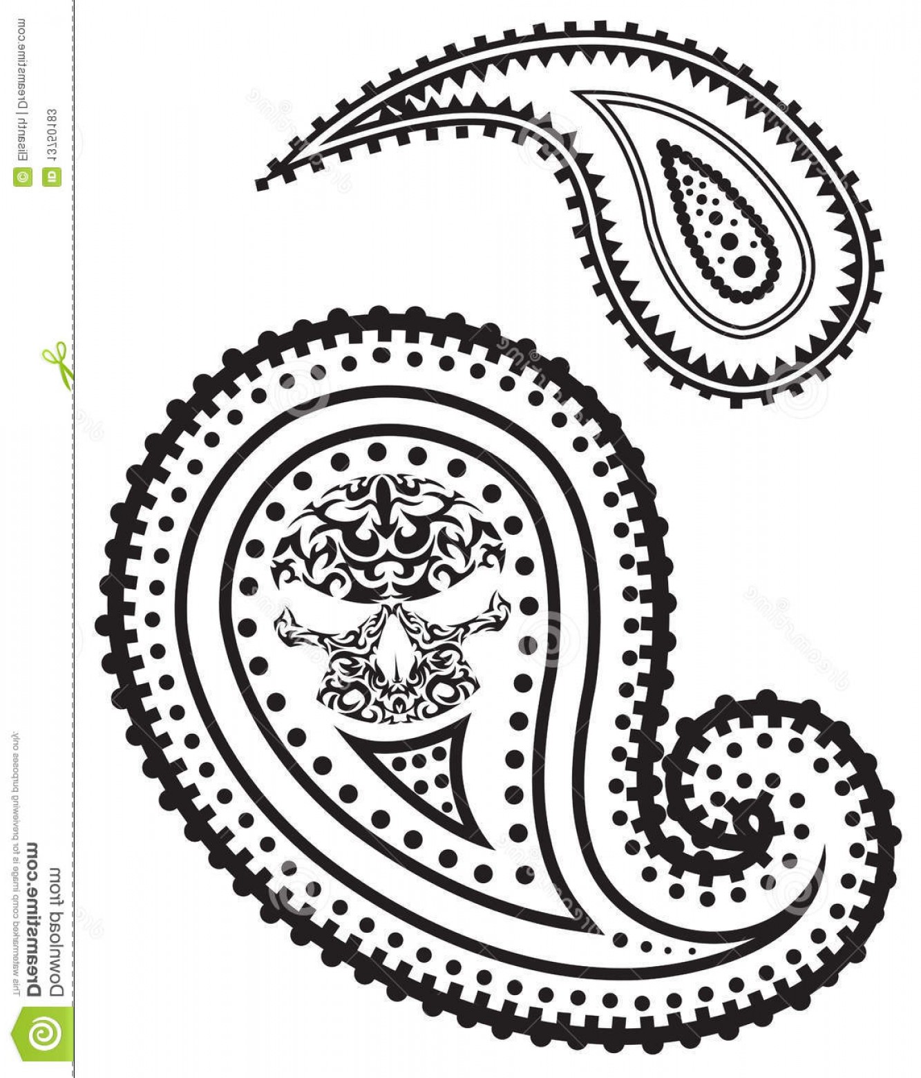 1333x1560 Simple Paisley Print Vector Hoodamathrun