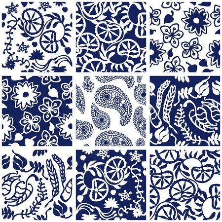 450x450 Leaves, Wildflowers, Paisley Print Indian, Turkish Motifs
