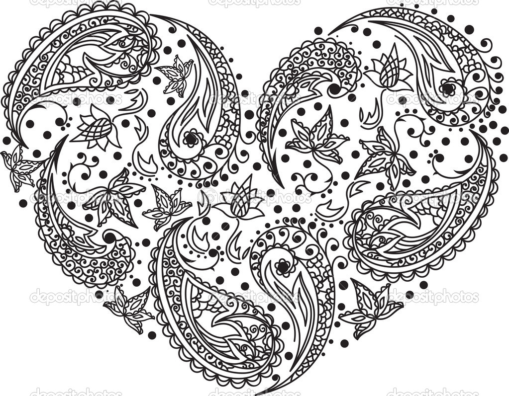 1023x797 Paisley Vector Heart