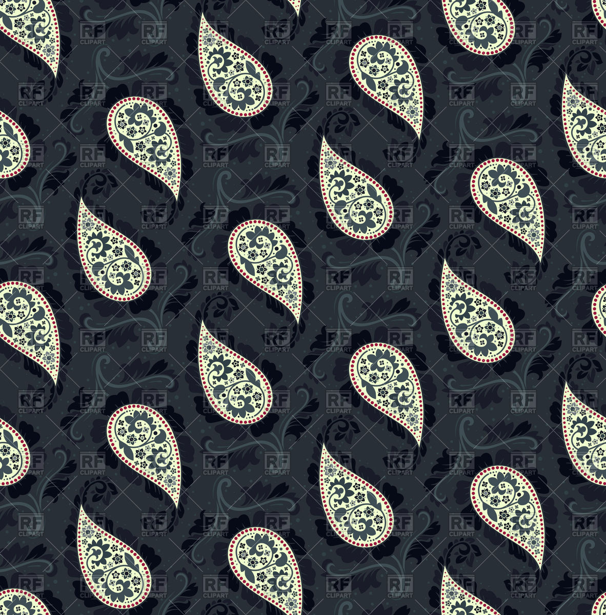 1182x1200 Seamless Pattern Based On Traditional Asian Elements Paisley