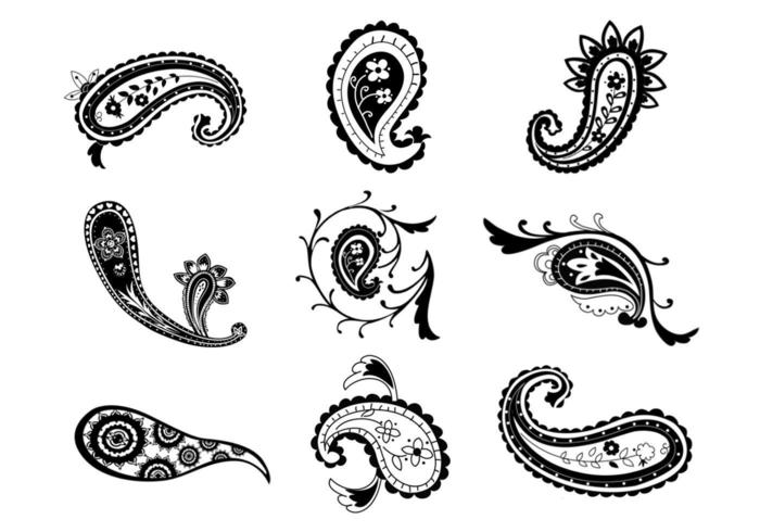 700x490 Paisley Vector Pack