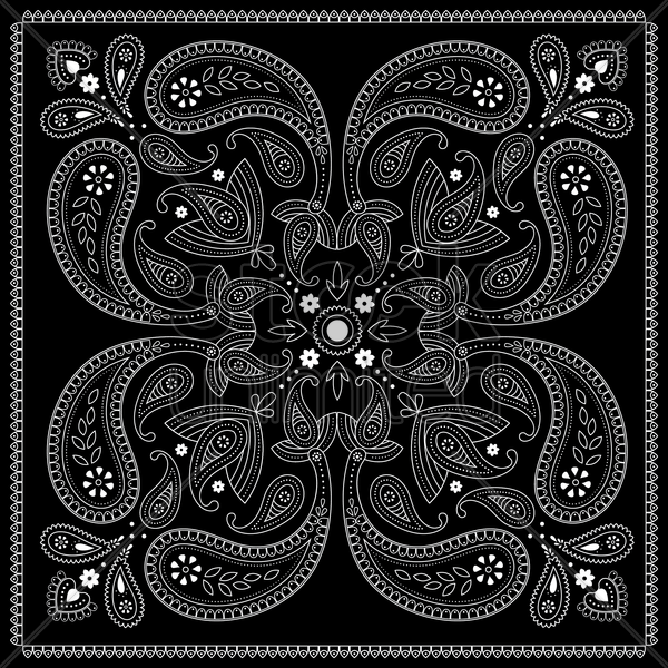 600x600 Paisley Background Vector Image