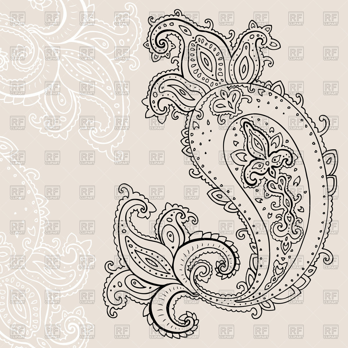 1200x1200 Paisley Ornament Vector Image Of Backgrounds, Textures, Abstract