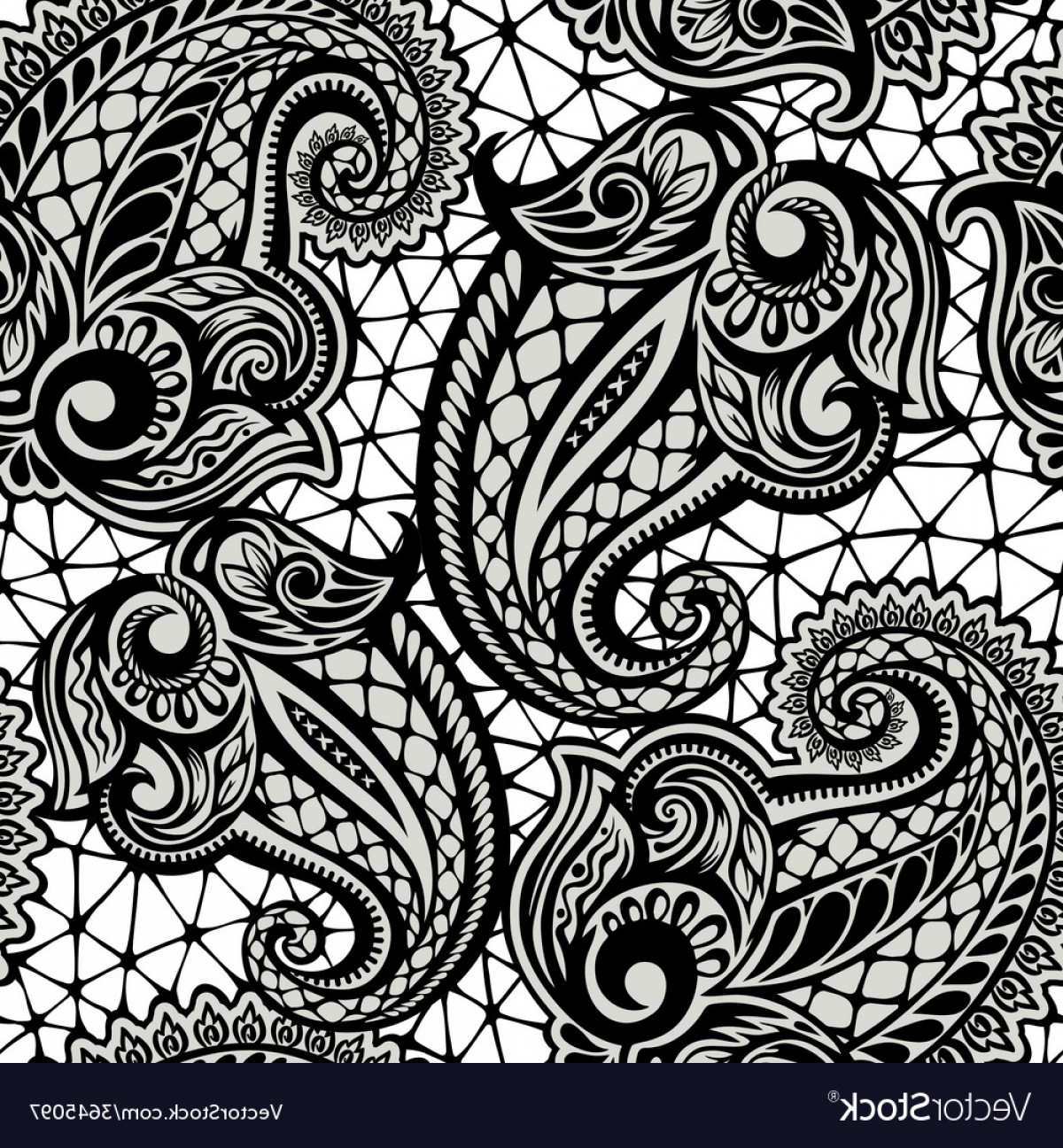 1200x1296 Simple Paisley Print Vector Hoodamathrun