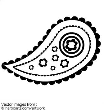 335x355 Download Retro Paisley Vector Graphic