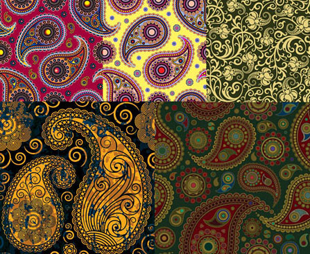 447x367 Beautiful Paisley Patterns, Vectors Brushes For Download