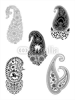 300x400 Indian Paisley Motifs