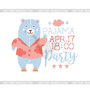 300x300 Girly Pajama Party Invitation Card Template