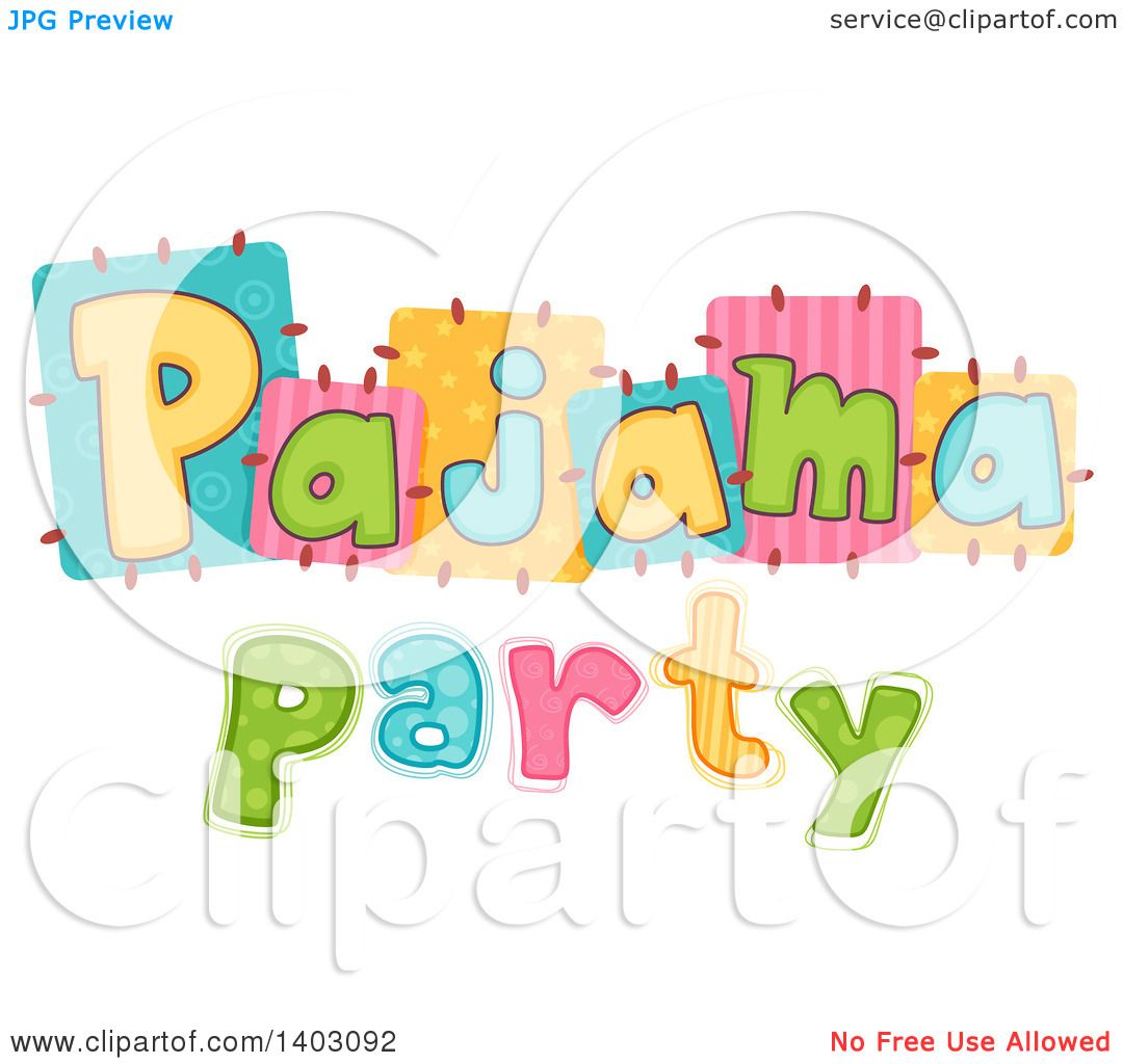 1080x1024 Clipart Of A Colorful Pajama Party Design
