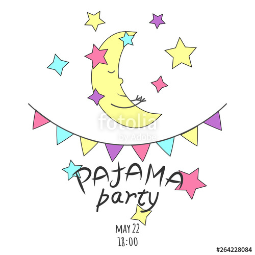 500x500 Vector Illustration With Moon