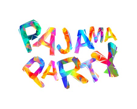 450x360 Pajama Party Vector Inscription Of Triangular Letters Royalty