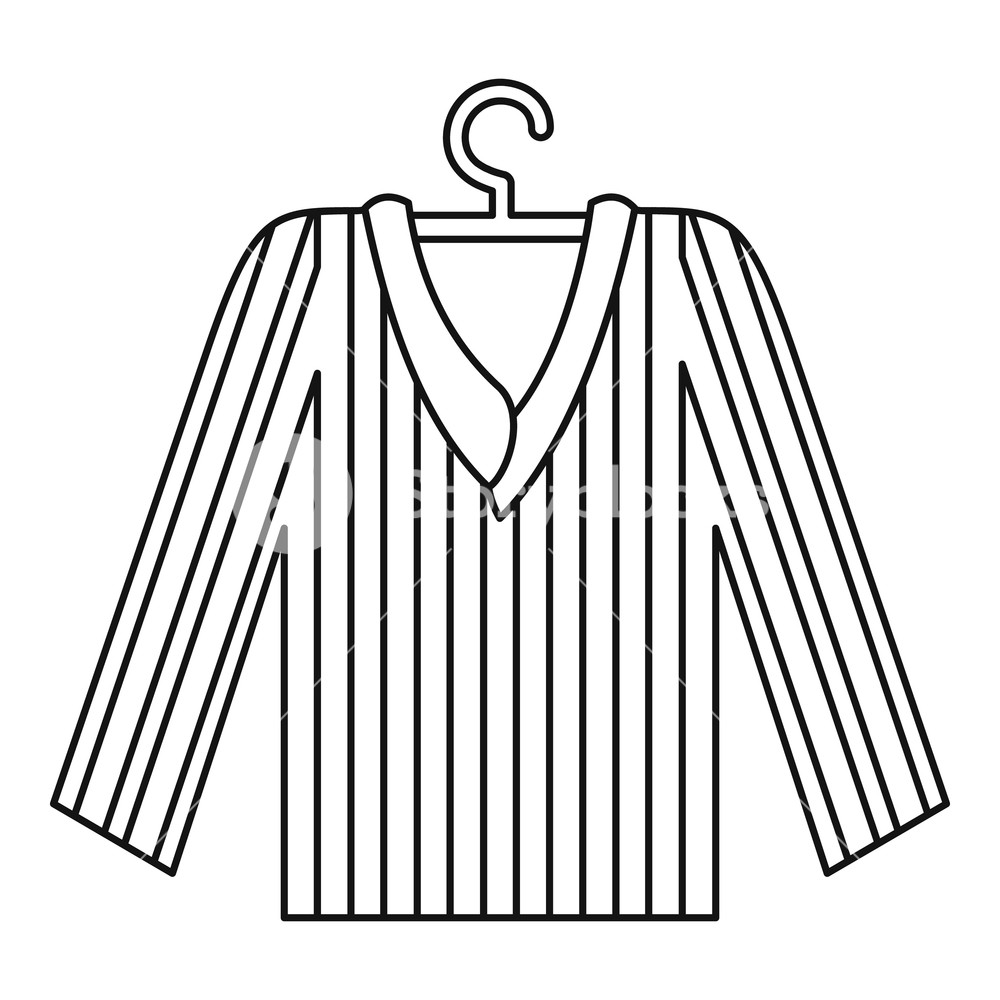 1000x1000 Pajama Shirt Icon Outline Illustration Of Pajama Shirt Vector