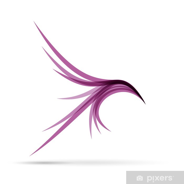 700x700 Vinilo Pixerstick Vector Logo Violetas En Vuelo Pixers
