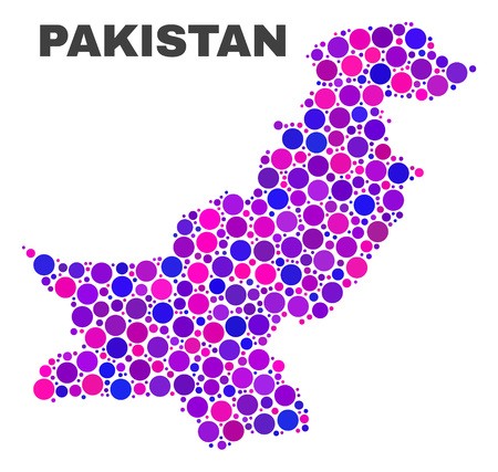 450x427 Mosaic Pakistan Map Isolated On A White Background Vector