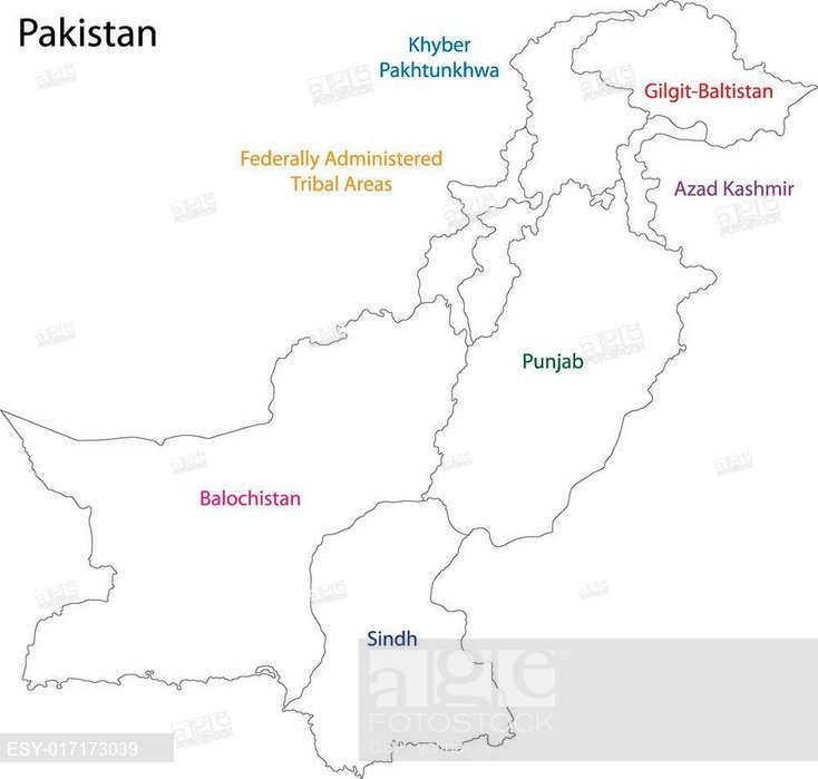 Pakistan Map Vector at Vectorified.com | Collection of Pakistan Map ...