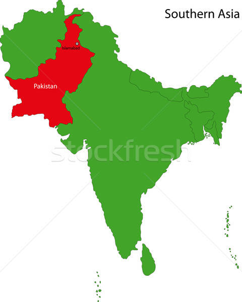 480x600 Pakistan Map Vector Illustration Iryna Volina