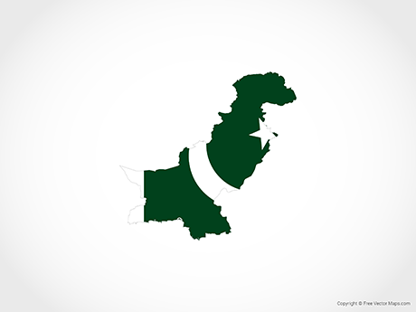 460x345 Vector Map Of Pakistan