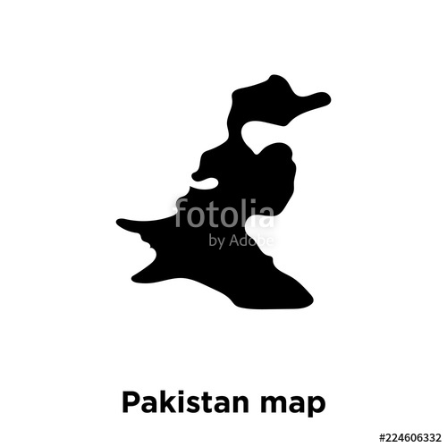 500x500 Pakistan Map Icon Vector Isolated On White Background, Logo