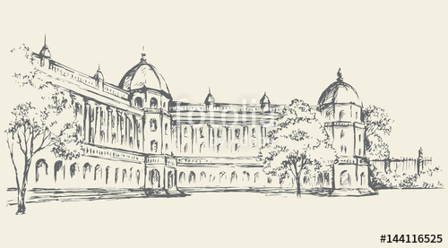 500x277 Palace Vector Drawing Stock Image And Royalty Free Vector