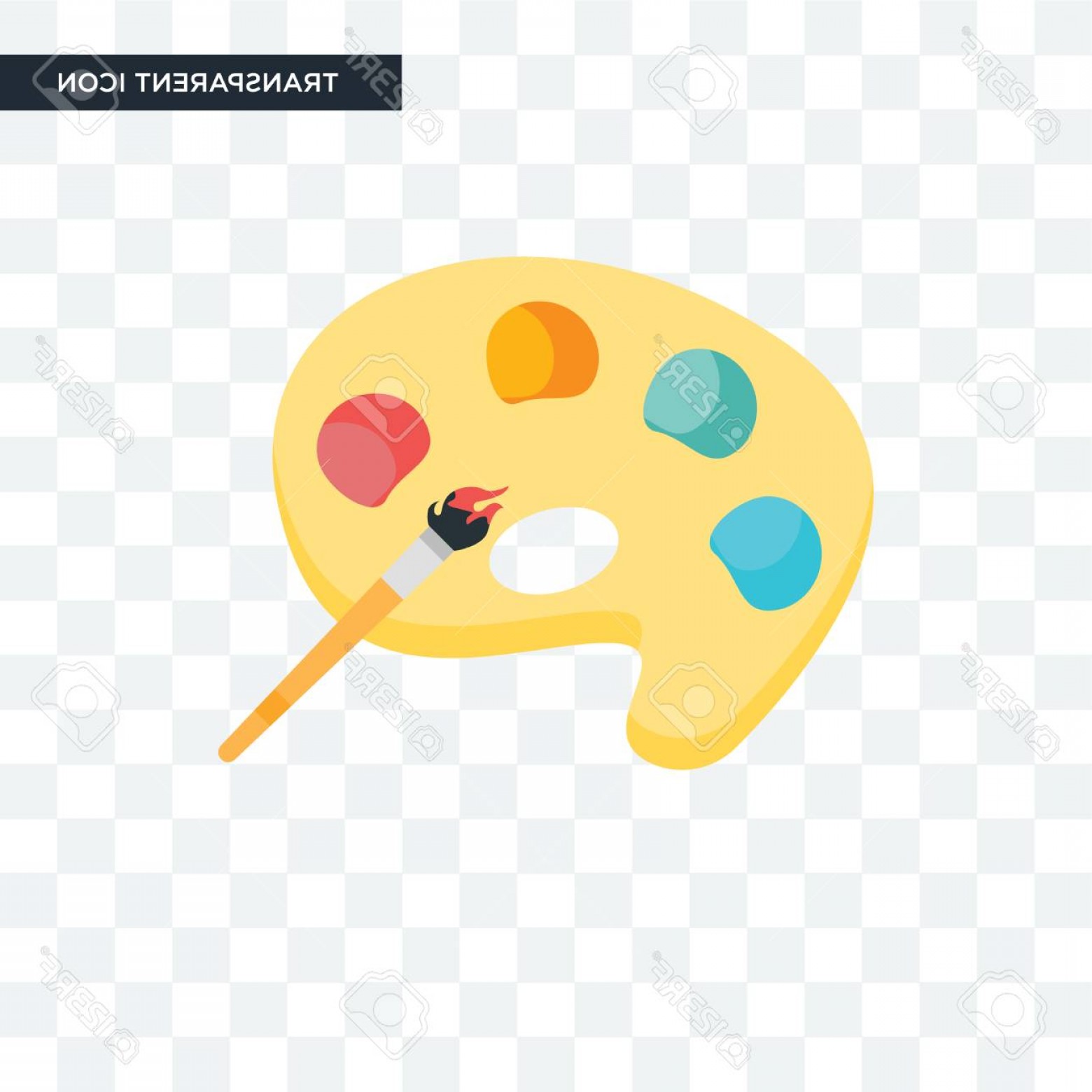 1560x1560 Photostock Vector Paint Palette Vector Icon Isolated