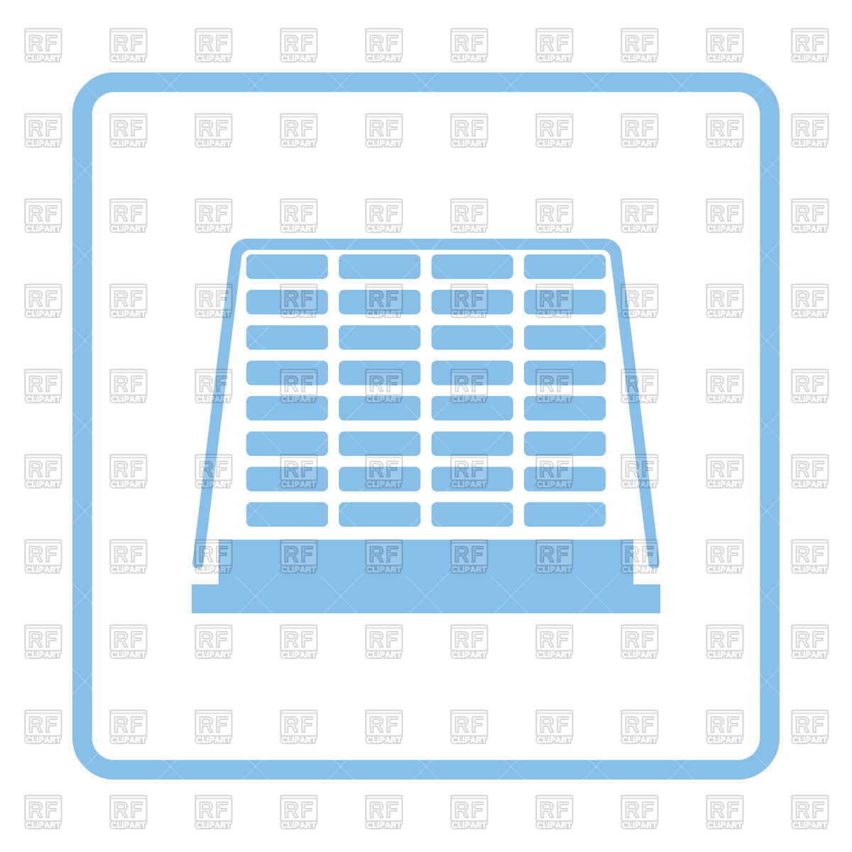 1200x1200 Blue Frame Design Of Icon Of Construction Pallet Vector Image