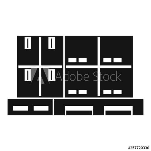 500x500 Box Pallet Icon Simple Illustration Of Box Pallet Vector Icon