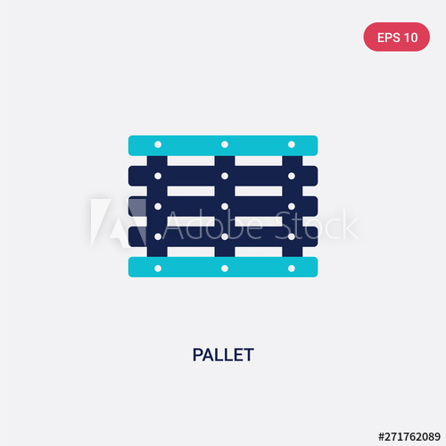 500x500 Two Color Pallet Vector Icon From Delivery And Logistic Concept